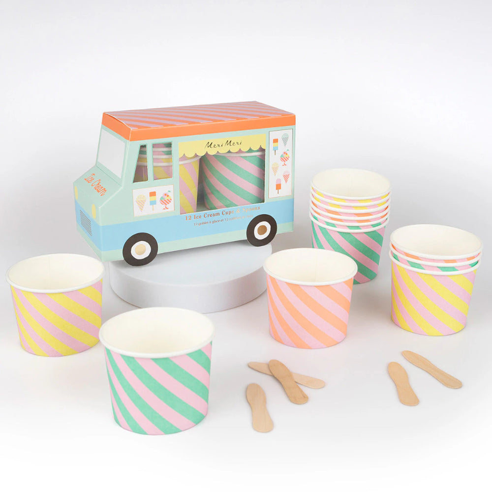 Meri Meri Ice Cream Cups & Spoons, Shop Sweet Lulu