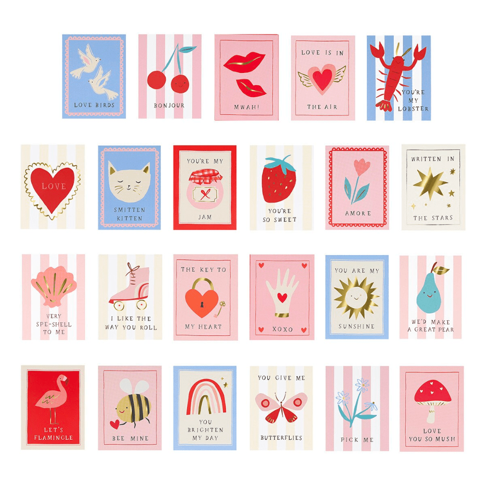 Meri Meri Icon Kids Valentine's Cards & Stickers Set, Shop Sweet Lulu