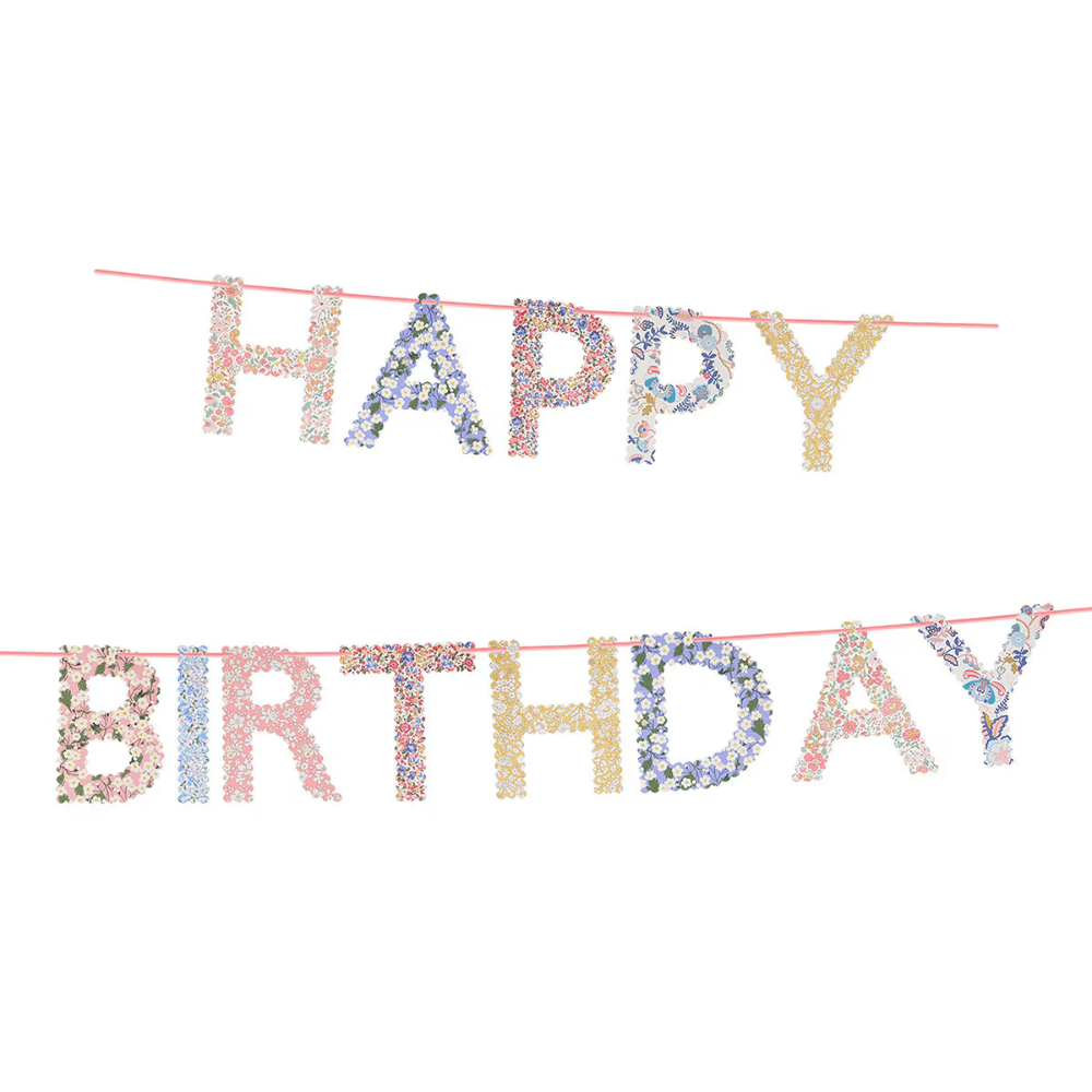 Meri Meri x Liberty Happy Birthday Garland, Shop Sweet Lulu