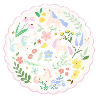 Meri Meri Meadow Unicorns Dinner Plates