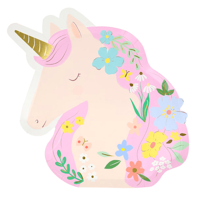 Meri Meri Meadow Unicorns Shaped Plates