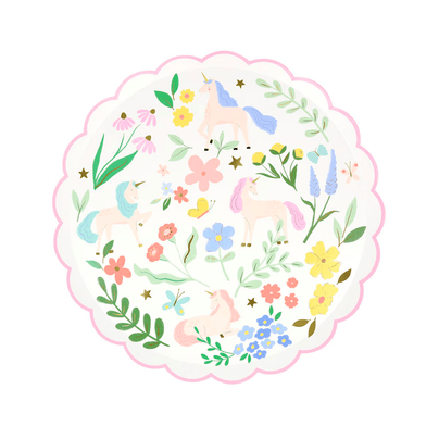 Meri Meri Meadow Unicorns Side Plates