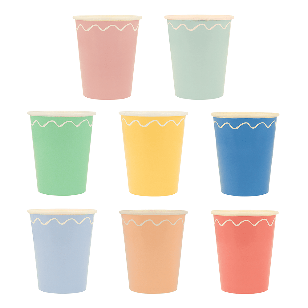 Meri Meri Mixed Wavy Line Cups, Shop Sweet Lulu