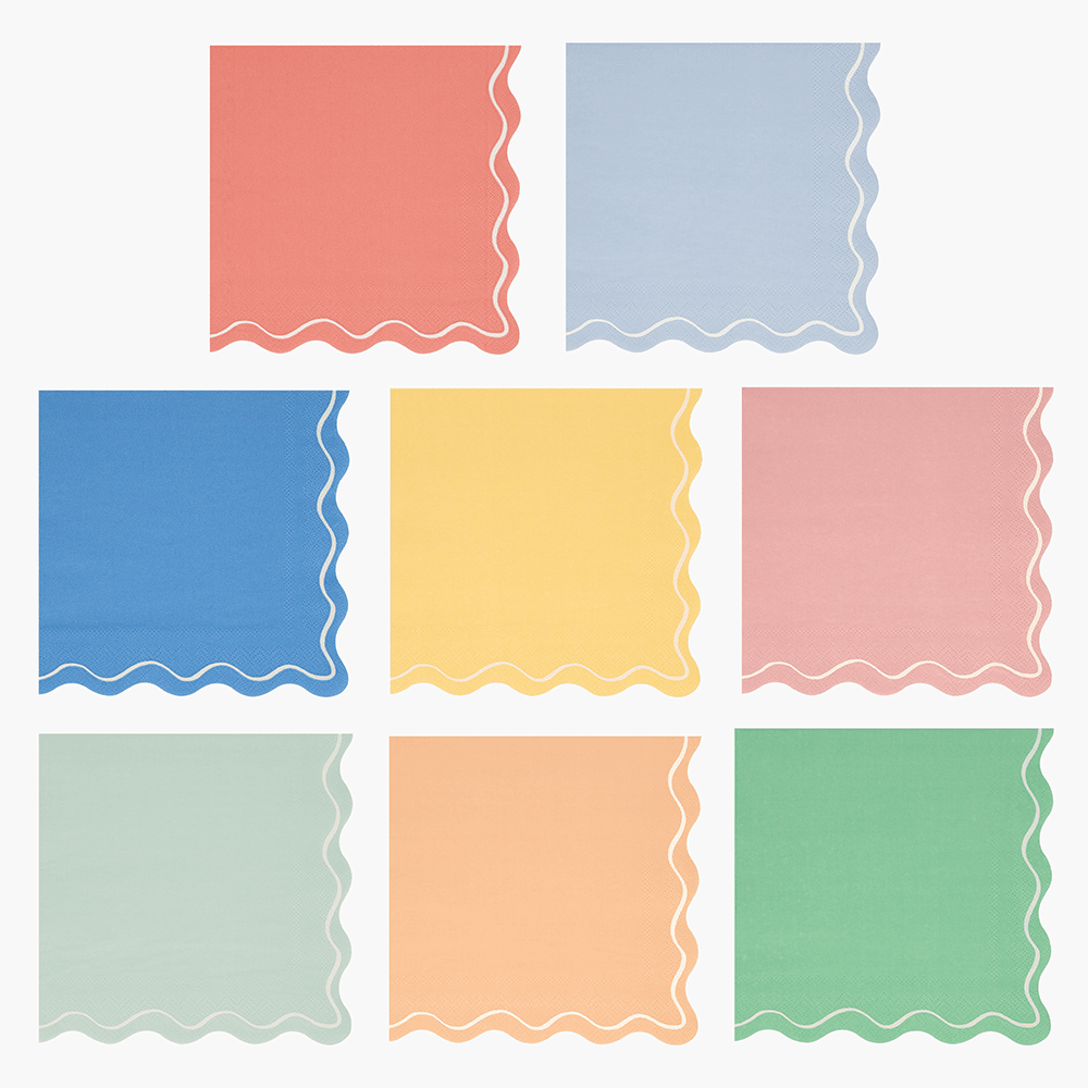 Meri Meri Mixed Wavy Line Large Napkins, Shop Sweet Lulu
