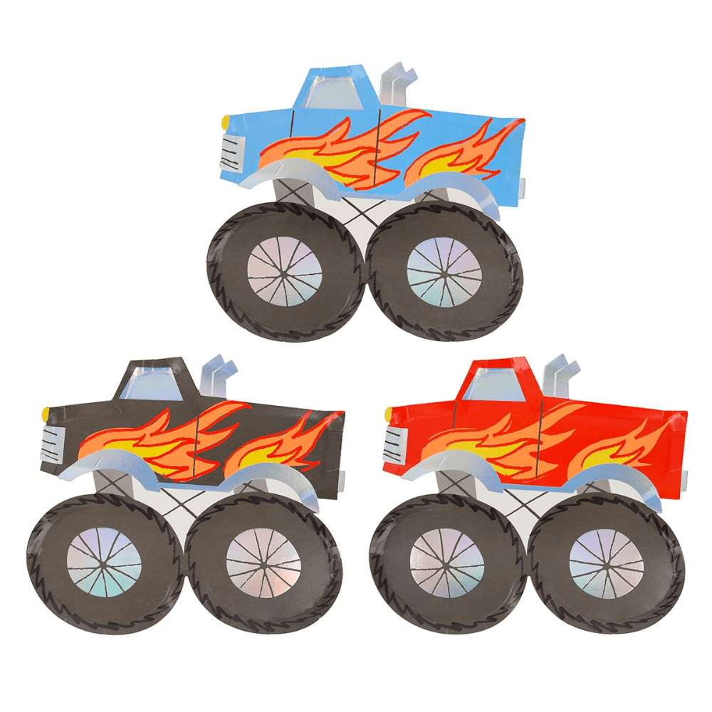 Meri Meri Monster Truck Plates, Shop Sweet Lulu