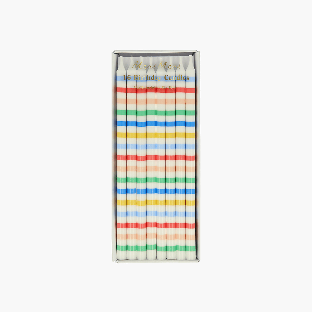 Meri Meri Multi Stripe Candles, Shop Sweet Lulu