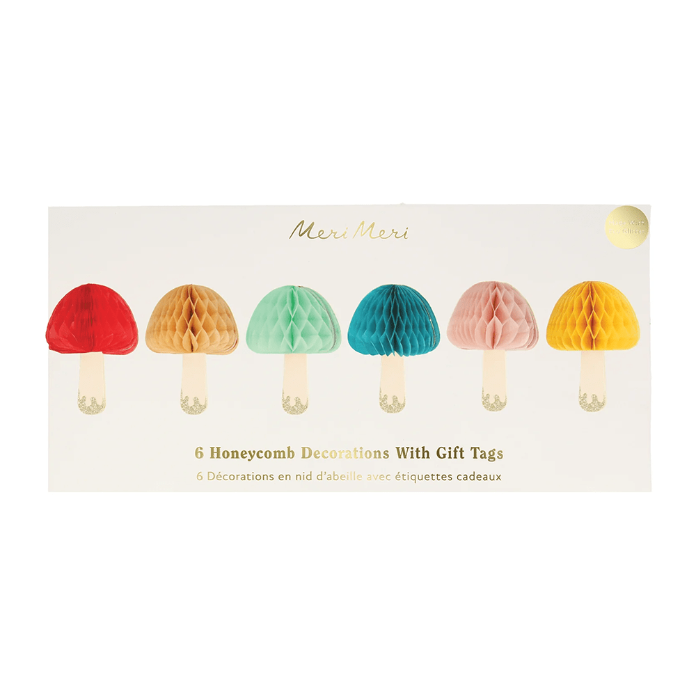 Meri Meri Mushroom Hanging Decoration Tags, Shop Sweet Lulu