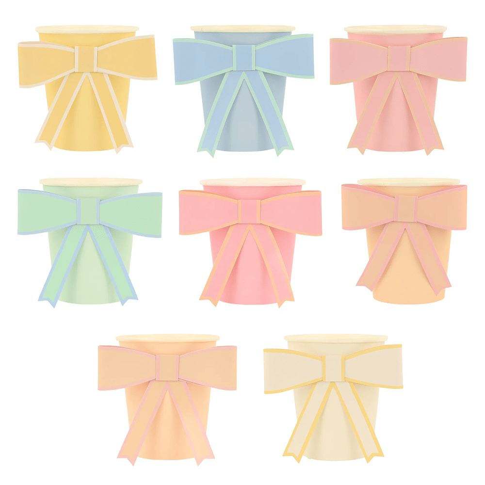 Meri Meri Pastel Bow Cups, Shop Sweet Lulu