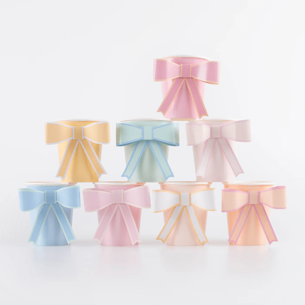 Meri Meri Pastel Bow Cups, Shop Sweet Lulu