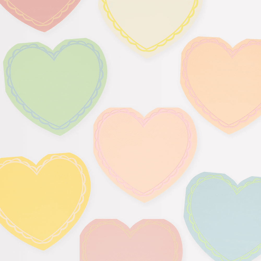 Meri Meri Pastel Heart Large Napkins, Shop Sweet Lulu