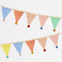 Meri Meri Pastel Pom Pom Flag Garland, Shop Sweet Lulu