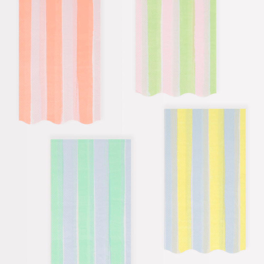 Meri Meri Pastel Stripe Guest Towels, Shop Sweet Lulu
