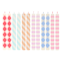 Meri Meri Patterned Table Candles, Shop Sweet Lulu