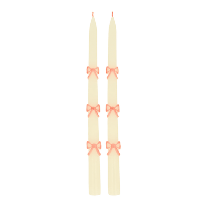 Meri Meri Pink Bow Taper Candles, Shop Sweet Lulu