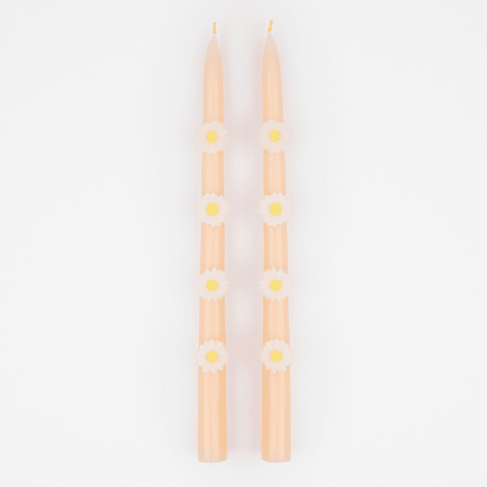Meri Meri Pink Daisy Taper Candles, Shop Sweet Lulu
