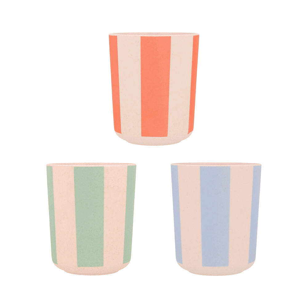 Meri Meri Stripy Reusable Bamboo Cups, Shop Sweet Lulu
