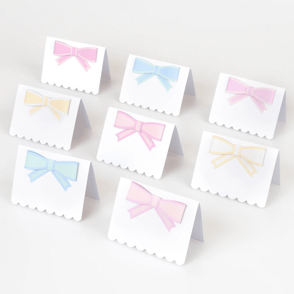 Meri Meri Tissue Pastel Bow Place Cards, Shop Sweet Lulu