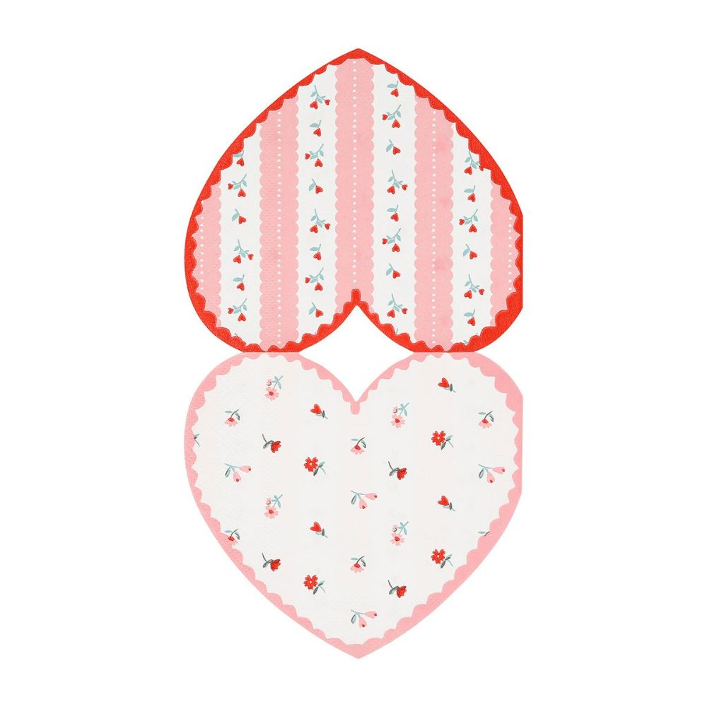 Meri Meri Vintage Rose Heart Napkins, Shop Sweet Lulu