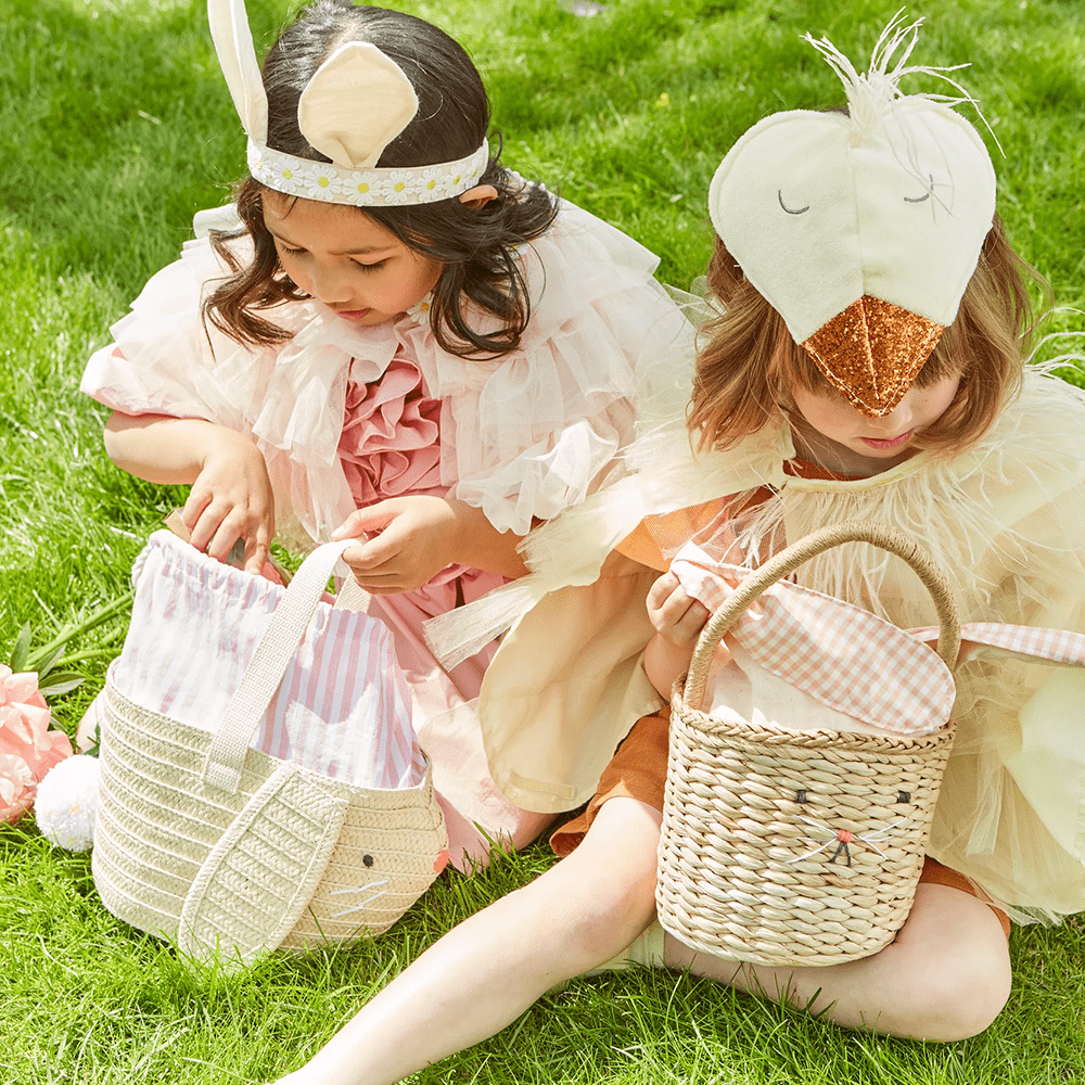Meri Meri Easter Stripy Ear Bunny Basket Bag, Shop Sweet Lulu