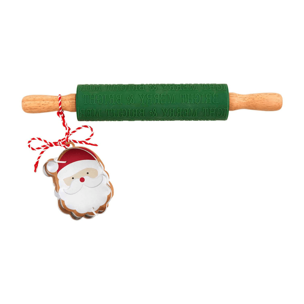 Christmas Rolling Pin & Cookie Cutter Set - 2 Style Options