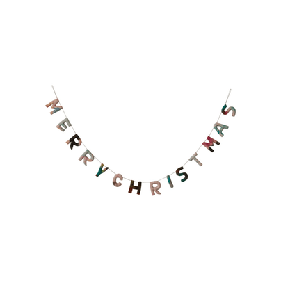 Merry Christmas Wool Felt Garland, Shop Sweet Lulu