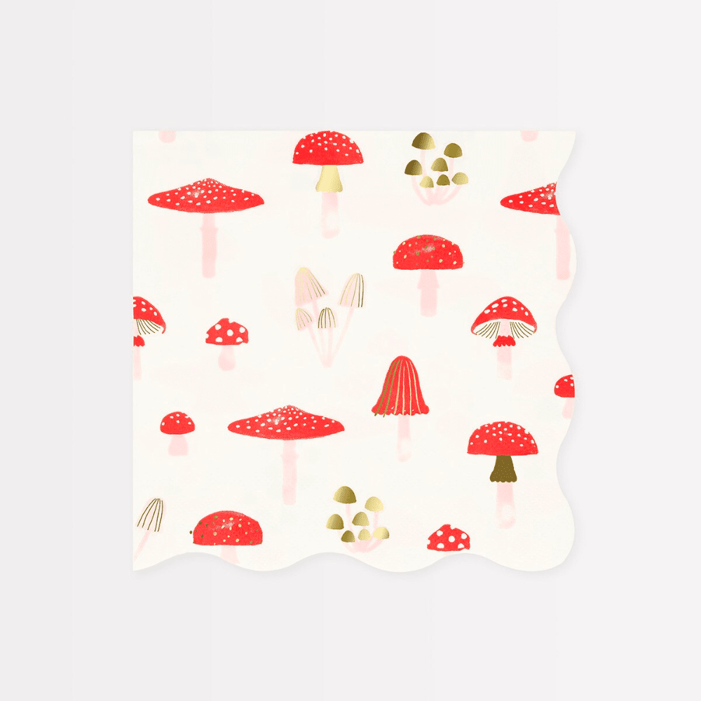 Meri Meri Merry Mushrooms Large Napkins, Shop Sweet Lulu