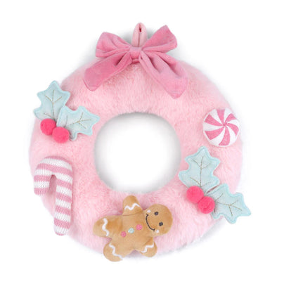 Mon Ami Festive Wreath Plushie - Pink, Shop Sweet Lulu