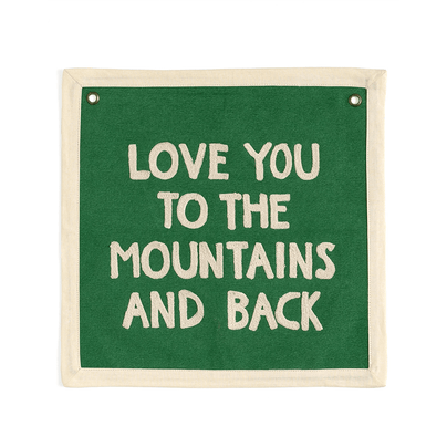 Mountains and Back Canvas Banner, Shop Sweet Lulu