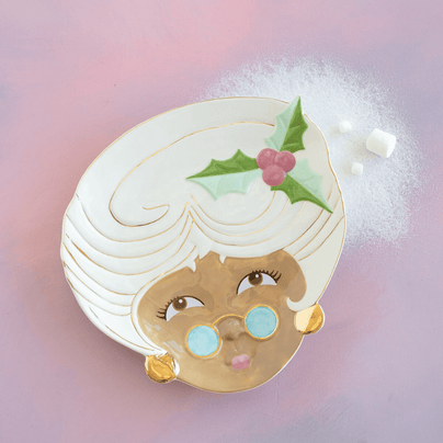 Mrs. Papa Noel Cookie Platter - Brown, Shop Sweet Lulu