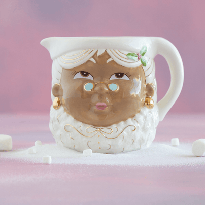 Glitterville Mrs. Papa Noel Pitcher - Brown, Shop Sweet Lulu