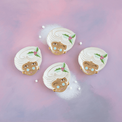 Glitterville Mrs. Papa Noel Cookie Plate, Brown - 4 Style Options, Shop Sweet Lulu