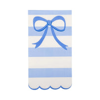 My Mind's Eye Blue Stripe Bow Scallop Guest Napkins, Shop Sweet Lulu