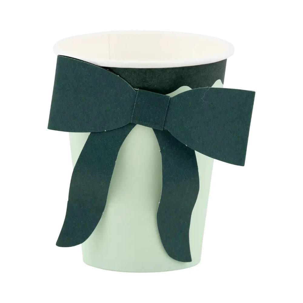 My Mind's Eye Holiday Bow Party Cups - Green, Shop Sweet Lulu