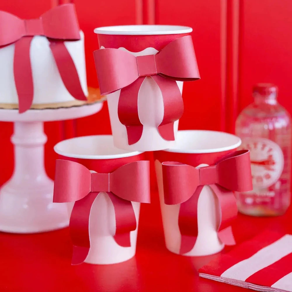 My Mind's Eye Holiday Bow Party Cups - Red, Shop Sweet Lulu