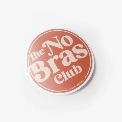 "No Bras Club" Vinyl Sticker - Shop Sweet Lulu