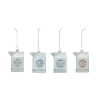 Non-Dairy Milk Carton Glass Ornament, 4 Style Options, Shop Sweet Lulu