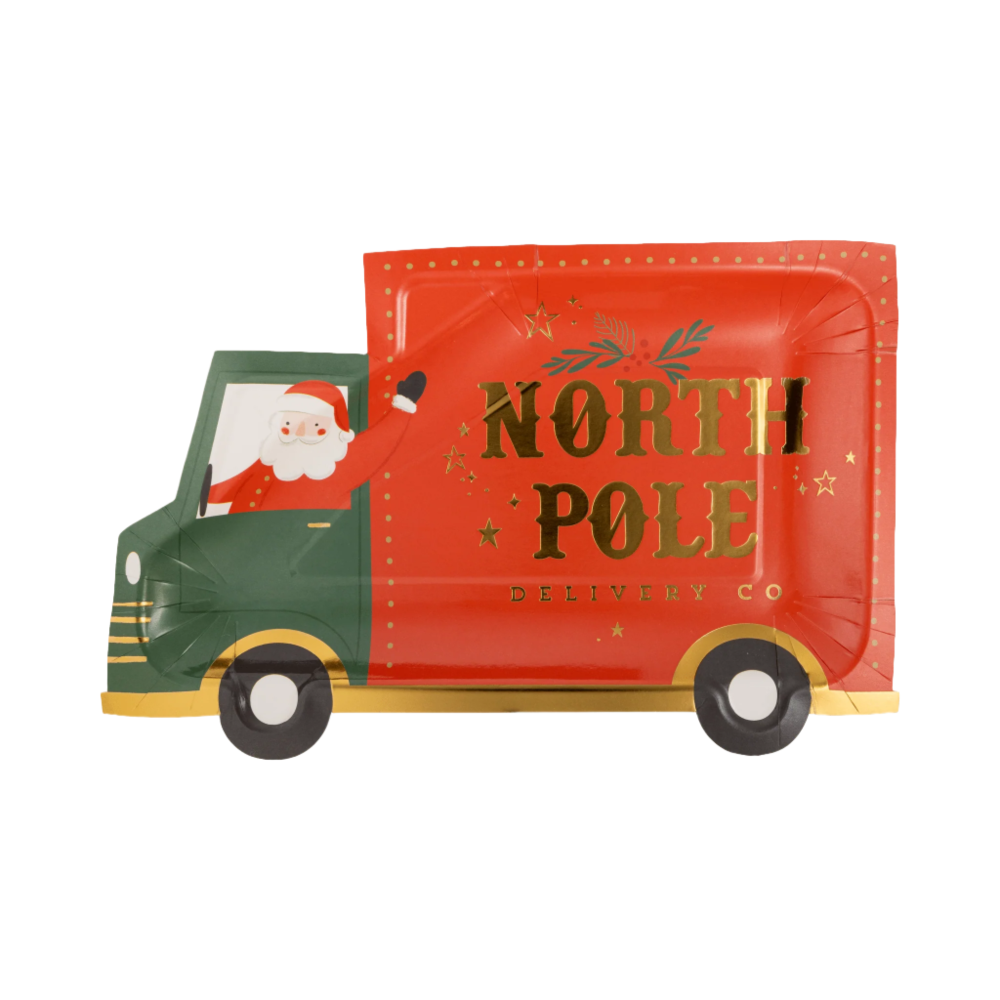 North Pole Delivery Truck Die-Cut Plates, Shop Sweet Lulu