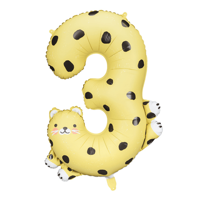 Number 3 Balloon - Cheetah, Shop Sweet Lulu