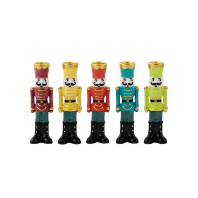 Nutcracker Candle Holder - 5 Color Options