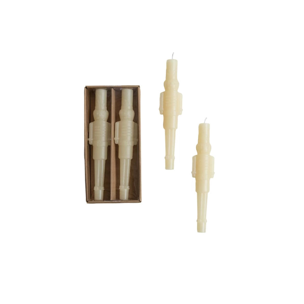 Nutcracker Shaped Taper Candles - Ivory, Shop Sweet Lulu