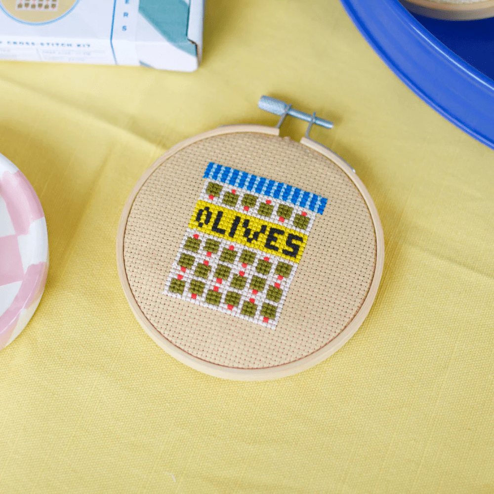 Olives Mini Cross Stitch Kit, Shop Sweet Lulu