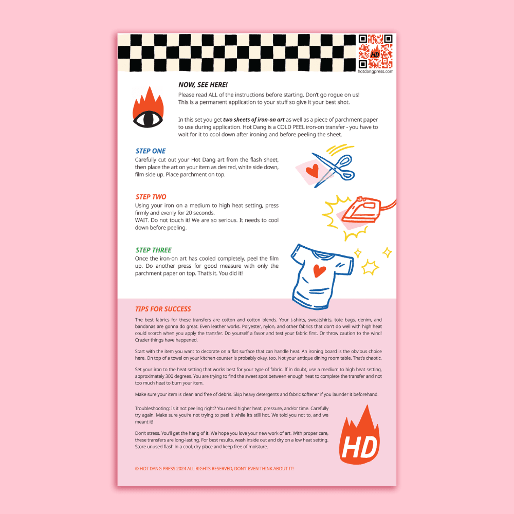 Oops All Berries Iron-on Sheets, Pack of 2, Shop Sweet Lulu