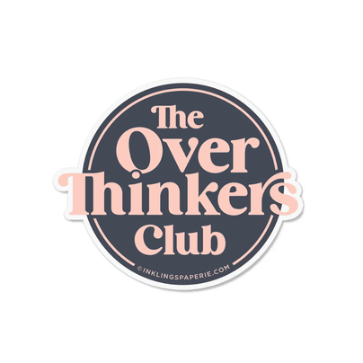 "Over Thinkers Club" Vinyl Sticker - Shop Sweet Lulu 