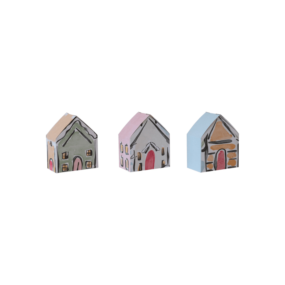 Recycled Paper House Shaped Gift Boxes, Set of 3, Shop Sweet Lulu