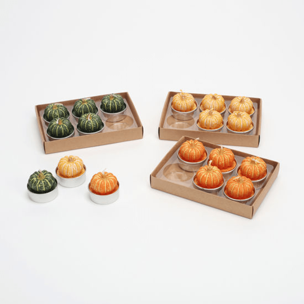 Pumpkin T-Light Candle Set - 3 Color Options, Shop Sweet Lulu