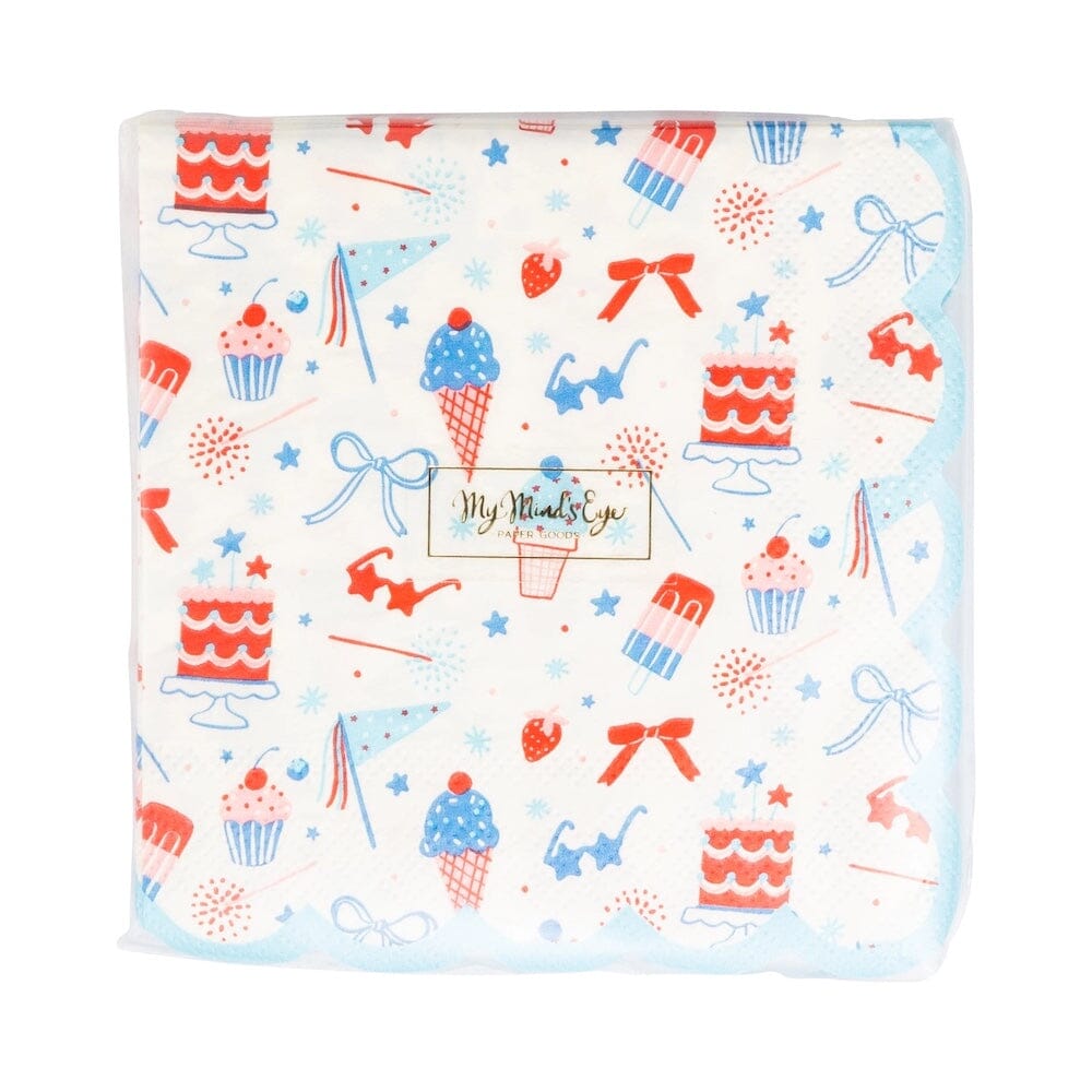Patriotic Summer Icons Cocktail Napkins, Shop Sweet Lulu