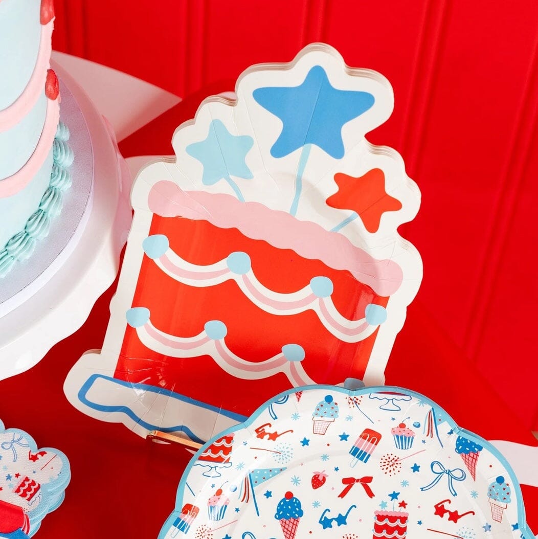 Patriotic Cake Die-Cut Plate, Shop Sweet Lulu