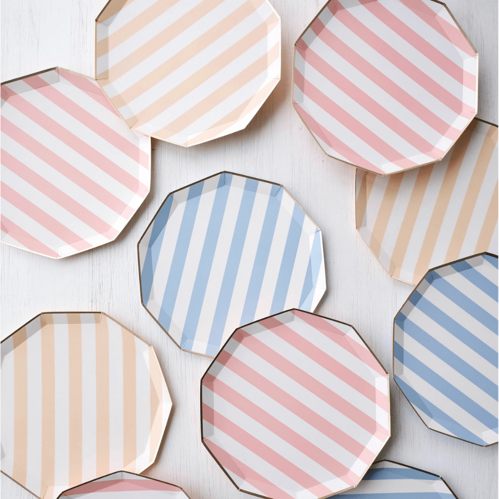 Sweet Peach Signature Cabana Stripe Plates, Shop Sweet Lulu