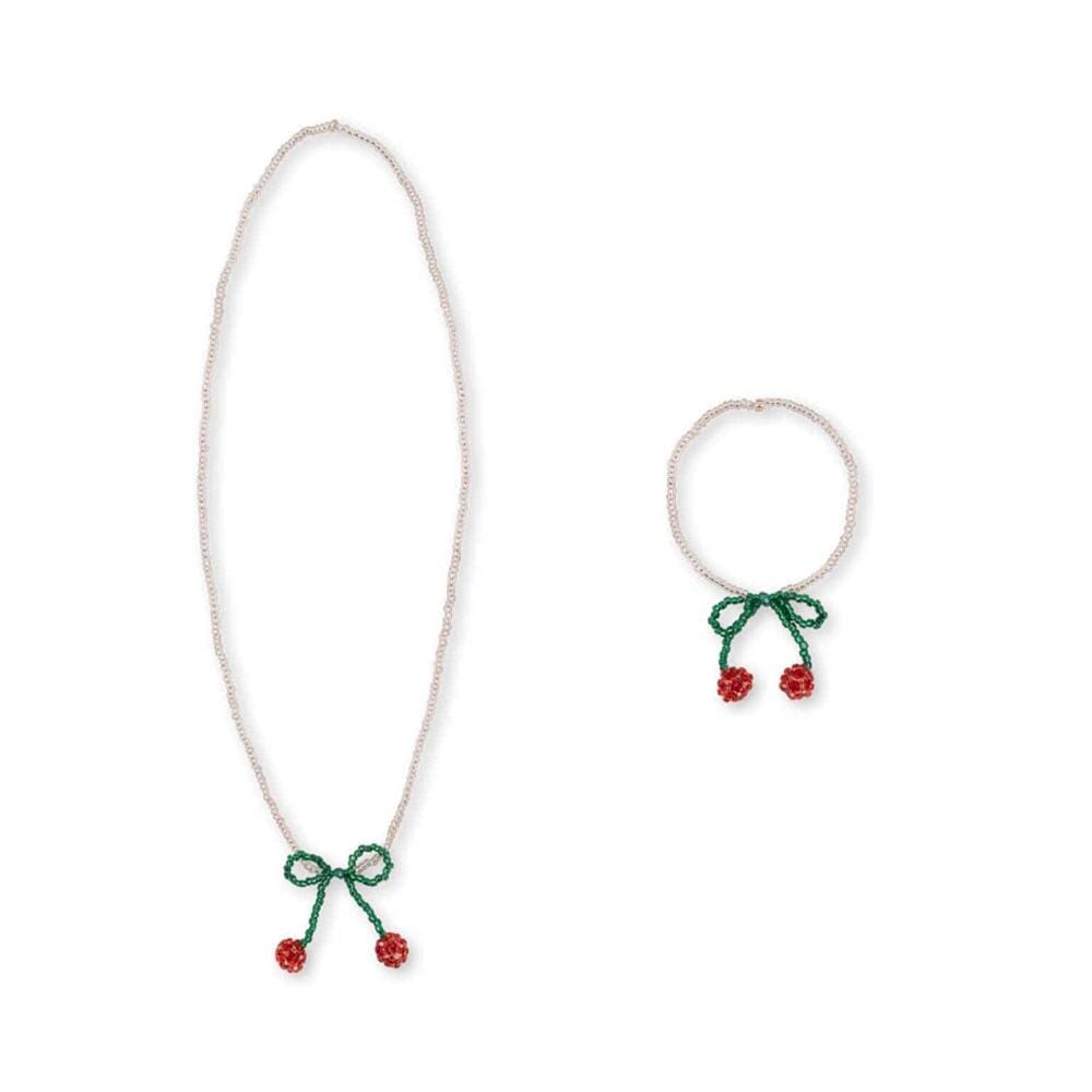 Pearly Necklace & Bracelet Set - Cherry, Shop Sweet Lulu