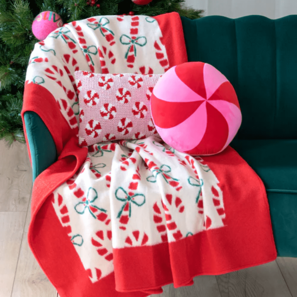 Peppermint Candy Pillow - Pink, Shop Sweet Lulu